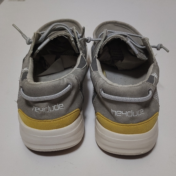 Hey Dude Welsh Grip Shoe Men's Light Gray Size 10 - Picture 7 of 8